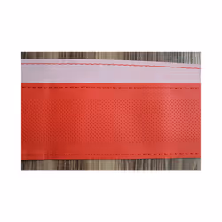 Braid On Steering Wheel 38cm Hand-stitched Car Steering Wheel Cover Soft - red