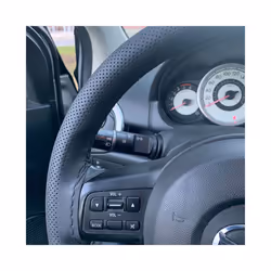 Braid On Steering Wheel 38cm Hand-stitched Car Steering Wheel Cover Soft - red