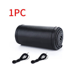Genuine Leather Steering Wheel Cover For Car Products Braiding Steering - Style 1 Black