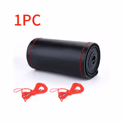 Genuine Leather Steering Wheel Cover For Car Products Braiding Steering - Style 1 Red