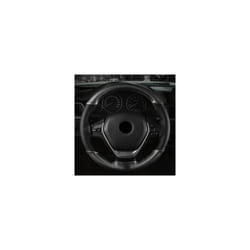 15 inch/38 cm Soft Fiber Leather Car Steering Wheel Cover Anti-slip Steering-Wheel - Black Thread