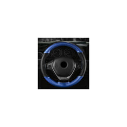15 inch/38 cm Soft Fiber Leather Car Steering Wheel Cover Anti-slip Steering-Wheel - Blue Thread