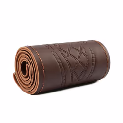 Leather Car Steering Wheel Cover Universal Non-Slip Steering Case Wheel - coffee 5