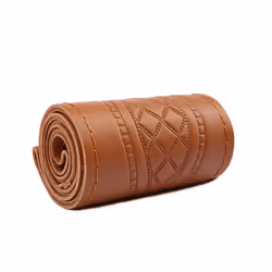 Leather Car Steering Wheel Cover Universal Non-Slip Steering Case Wheel - orange 3