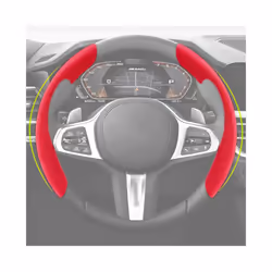 Universal Fit for 99% All Seasons Suede Cover Steering Wheel Cover Safe - Beige