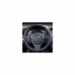 Genuine Leather Car Steering Wheel Cover Soft Anti slip Steering-Wheel - Black Blue