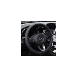 Soft Braid on Car Steering Wheel Cover For 37 - 38 CM 14.5"-15"  Anti-slip - Whole Black