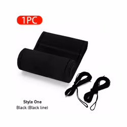 Steering Wheel Braiding Cover 38cm Universal Suede Steer Wheel Case For - Style 1-Black Thread