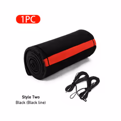 Steering Wheel Braiding Cover 38cm Universal Suede Steer Wheel Case For - Style 2-Black Thread
