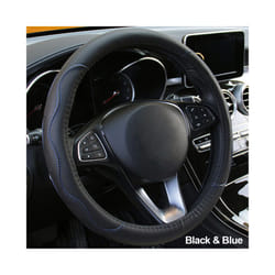 10 Colors Car Steering Wheel Cover Universal Volant Braid on the Steering-wheel - Black Blue