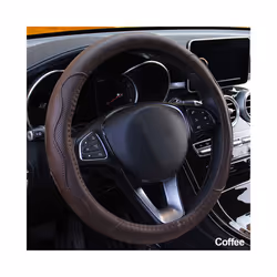10 Colors Car Steering Wheel Cover Universal Volant Braid on the Steering-wheel - Coffee