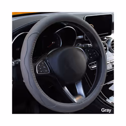 10 Colors Car Steering Wheel Cover Universal Volant Braid on the Steering-wheel - Gray