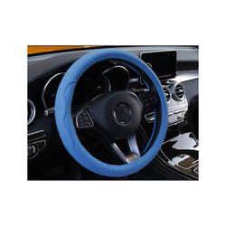 Universal 38cm/15" Diameter PU Leather Steering Wheel Covers Anti-slip - Blue