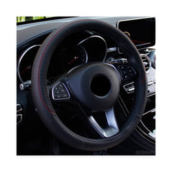 Car Steering Wheel Covers 37-38cm Universal PU Leather Steering-wheel - Black