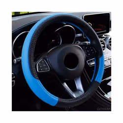Car Steering Wheel Covers 37-38cm Universal PU Leather Steering-wheel - Blue