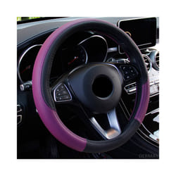 Car Steering Wheel Covers 37-38cm Universal PU Leather Steering-wheel - Purple