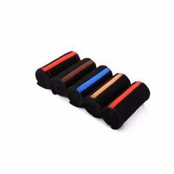 Suede Leather 38cm DIY Car Steering Wheel Cover Braid With Needles Thread - Coffee