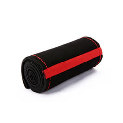 Suede Leather 38cm DIY Car Steering Wheel Cover Braid With Needles Thread - Red