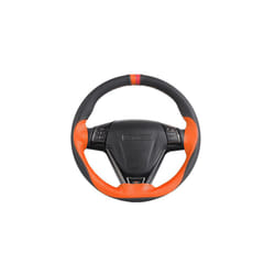 Anti-slip Soft Artificial Leather Car Steering Wheel Cover 38cm steering-wheel - Orange