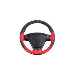 Anti-slip Soft Artificial Leather Car Steering Wheel Cover 38cm steering-wheel - Red
