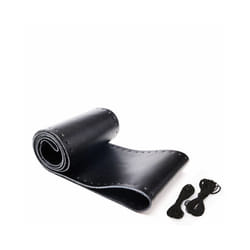 Universal Car Steering Wheel Cover Genuine Leather Stitch On Wrap Leather - black black line