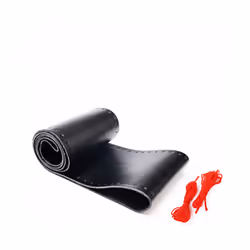 Universal Car Steering Wheel Cover Genuine Leather Stitch On Wrap Leather - black red line