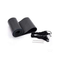 Genuine Leather Braid Car Steering Wheel Cover With Needles Thread Automobile - Smooth Black