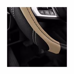 Car Steering Wheel Cover Breathable Anti Slip PU Leather Steering Covers - Black