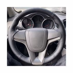 Car Steering Wheel Cover For Chevrolet Cruze Aveo Orlando Ravon R4 Customize - White line