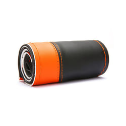 DIY Steering Wheel Cover Soft Anti slip  Leather Cowhide Braid With Needle - Orange