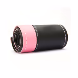 DIY Steering Wheel Cover Soft Anti slip  Leather Cowhide Braid With Needle - pink