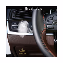DIY Steering Wheel Cover Soft Anti slip  Leather Cowhide Braid With Needle - pink