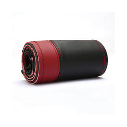 DIY Steering Wheel Cover Soft Anti slip  Leather Cowhide Braid With Needle - wine red