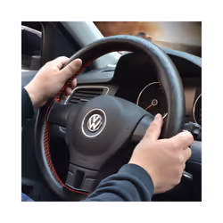 DIY Genuine Leather Car Steering Wheel Cover Soft Anti slip 100% Cowhide - Gray