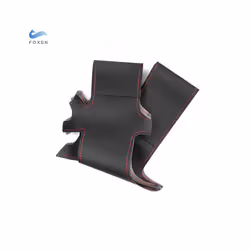 For BMW E36 E39 E46 X3 E83 X5 E53 Car Interior Steering Wheel Cover Hand - Black-red line