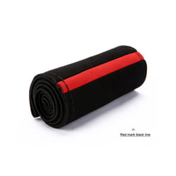 37/38cm Yellow Suede Material Car-styling Car-covers Sweat-Absorbent Anti-Slip - Red Black Line