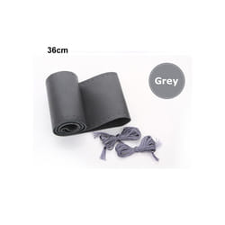 Car Steering Wheel Cover DIY Genuine Leather Cowhide Braid With Needles - Grey grey 36cm