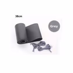 Car Steering Wheel Cover DIY Genuine Leather Cowhide Braid With Needles - Grey grey 38cm