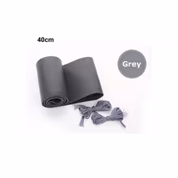 Car Steering Wheel Cover DIY Genuine Leather Cowhide Braid With Needles - Grey grey 40cm