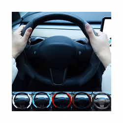 Suede Leather Anti-slip Car Steering Wheel Cover All Seasons Universal - brown