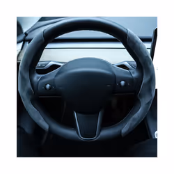 Suede Leather Anti-slip Car Steering Wheel Cover All Seasons Universal - grey