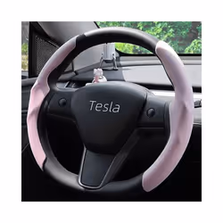 For Tesla Steering Wheel Cover for Tesla Model 3 Model Y Model S Black - For Tesla-Brown