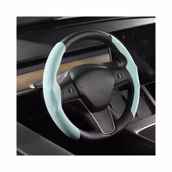 For Tesla Steering Wheel Cover for Tesla Model 3 Model Y Model S Black - For Tesla-Sky blue