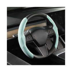 For Tesla Steering Wheel Cover for Tesla Model 3 Model Y Model S Black - For Tesla-Sky blue