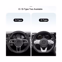 Car Steering Wheel Cover Suede Custom logo For Land Rover Range Rover - Black