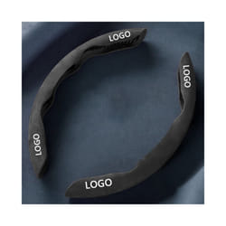 Car Steering Wheel Cover Suede Custom logo For Land Rover Range Rover - Gray For Land Rover
