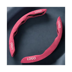 Car Steering Wheel Cover Suede Custom logo For Land Rover Range Rover - Pink For Land Rover