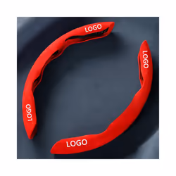 Car Steering Wheel Cover Suede Custom logo For Land Rover Range Rover - Red For Land Rover