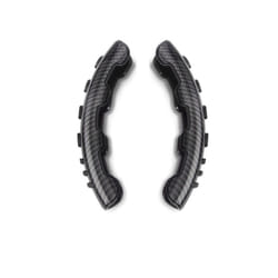 2PCS Universal Car Steering Wheel Cover Carbon Fiber Car Steering Wheel - Black