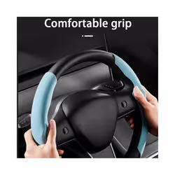 Steering Wheels Cover For Tesla Model 3 Model Y Suede Non-Slip Car Decor - brown